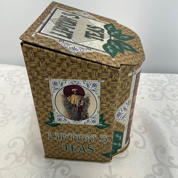 Lipton's Tea Tin Container Collectible Advertising Canister - Picture 4 of 8